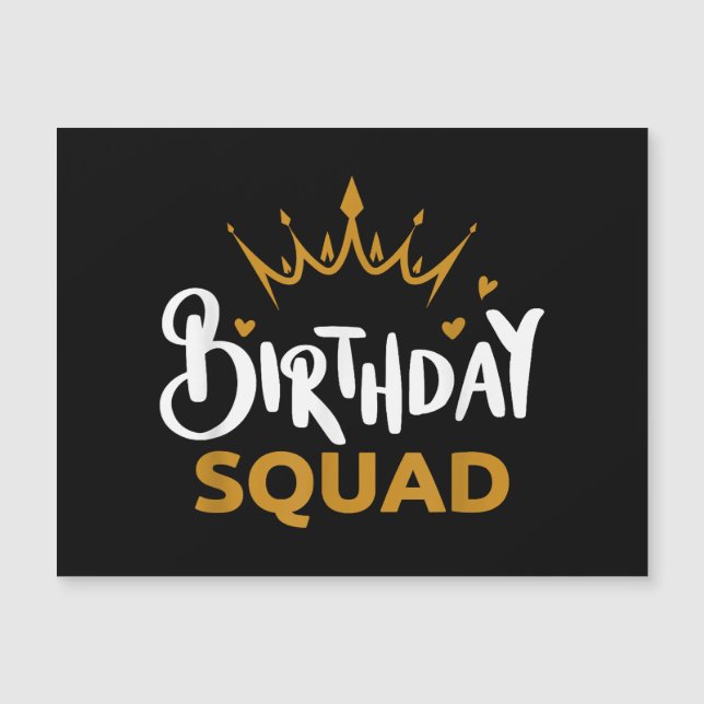 Birthday Squad Party Matching Family Group Funny B (Devant)