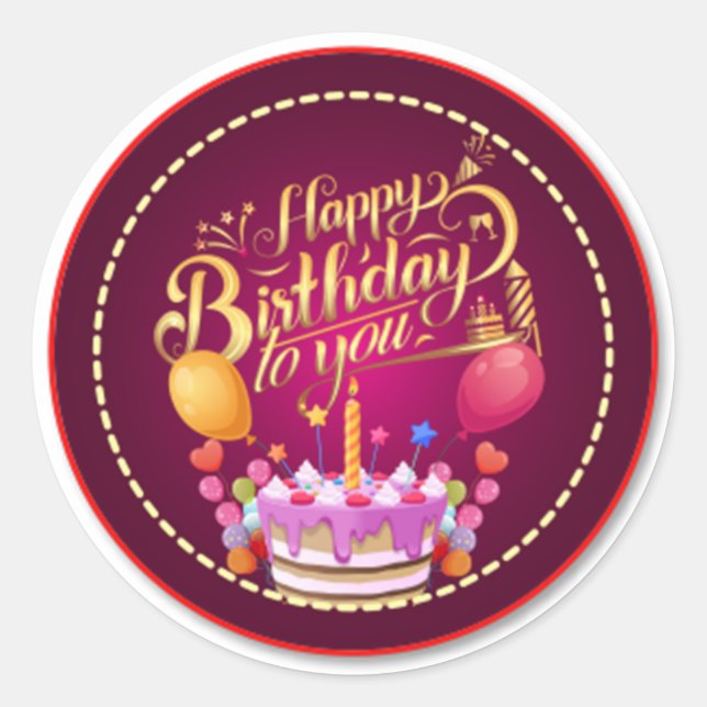 Birthday sticker (Devant)