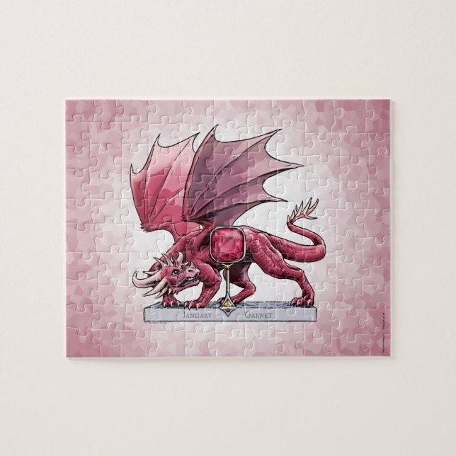Birthstone Dragon - Janvier Garnet Jigsaw Puzzle (Horizontal)
