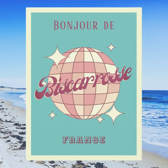 Biscarosse France Rétro vacances Carte postale (Créateur téléchargé)
