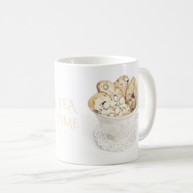 BISCOTTI "HEURE DU THÉ" Mug Blanc (Devant droit)