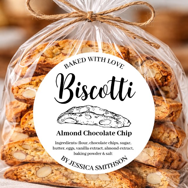 Biscotti personnalisé étiquette BIS001rd (Créateur téléchargé)