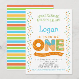 Biscuit de crème glacée de beignet, invitation