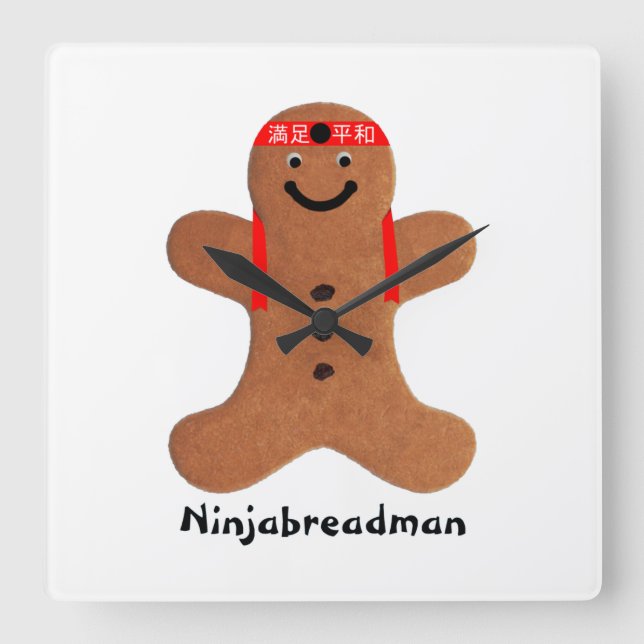 Biscuit Ninjabreadman (cookie) Horloge murale acry (Recto)