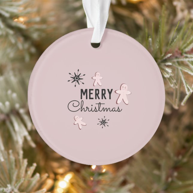 Biscuit pain d'épice rose de Noël joyeux  (Arbre)