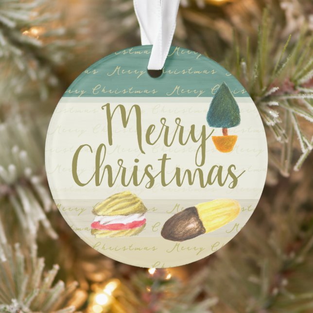 Biscuits Cookies Noël Acrylique Rustique Cosy (Arbre)