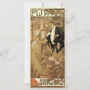 Biscuits Flirt Art Nouveau Vintage, Alphonse Mucha