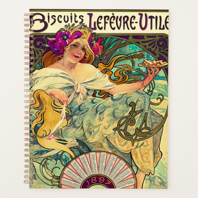 Biscuits Lefevre-Utile par Alphonse Mucha (1896) (Devant)