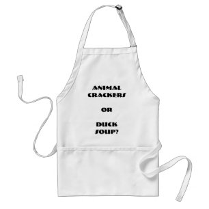"Biscuits ou soupe à canard animaux ?" Tablier