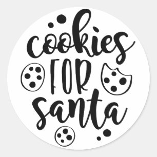 Biscuits pour père Noël, autocollant de Noël