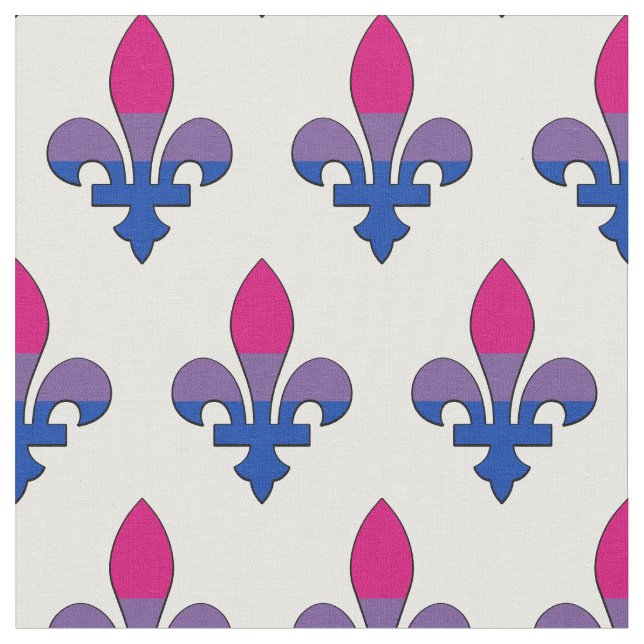 Bisexualité fierté fleur de lis tissu (Fermer)