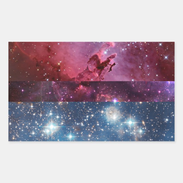 Bisexuel autocollants de drapeau nébuleuse (Devant)