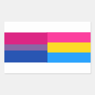 Bisexuel/pansexuel autocollant drapeau