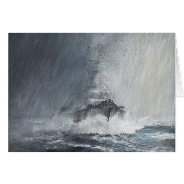 Bismarck par des rideaux du verglas de pluie (Devant horizontal)