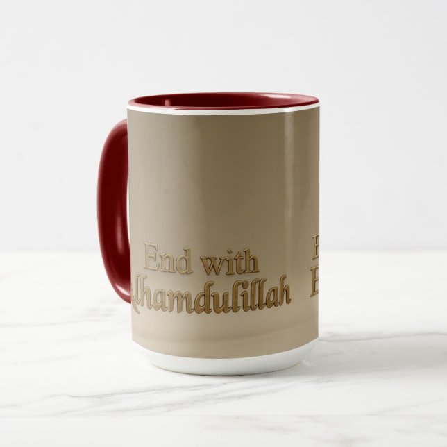 Bismillah et Alhamdulillah 3D élégants | Mug Minim (Devant gauche)
