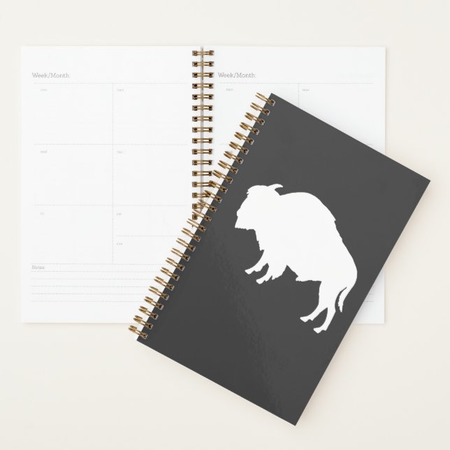 Bison blanc Silhouette animal sauvage (Devant avec enveloppe)