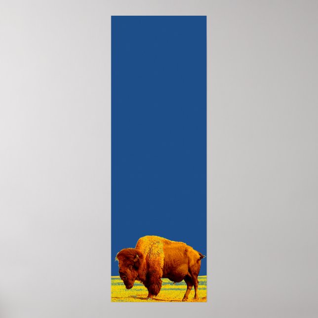 Bison Buffalo American Art Poster (Devant)