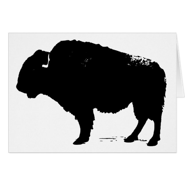 Bison de Buffalo Art noir et blanc (Devant horizontal)