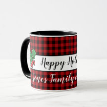 Bison festin plaid tasse de vacances, personnalisa