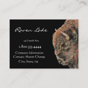 Bison Noir Classique, Carte de visite Buffalo