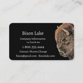 Bison Noir Classique, Carte de visite Buffalo