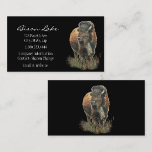 Bison Noir Classique, Carte de visite Buffalo