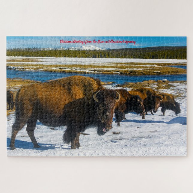 Bison Yellowstone Wyoming. Puzzle (Horizontal)