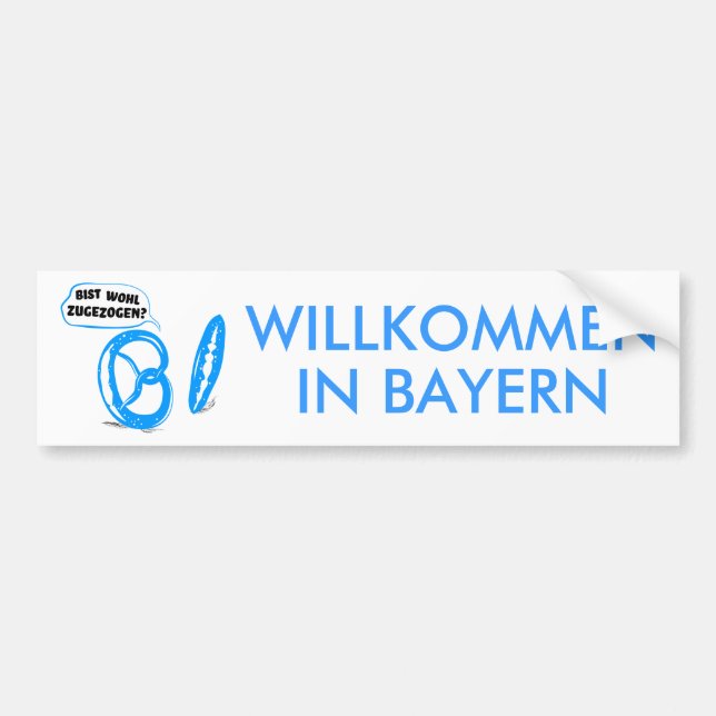 Bist wohl zugezogen bumper sticker (Devant)