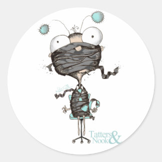 "Bit Tied Up" - Stickers Turquoises et blancs