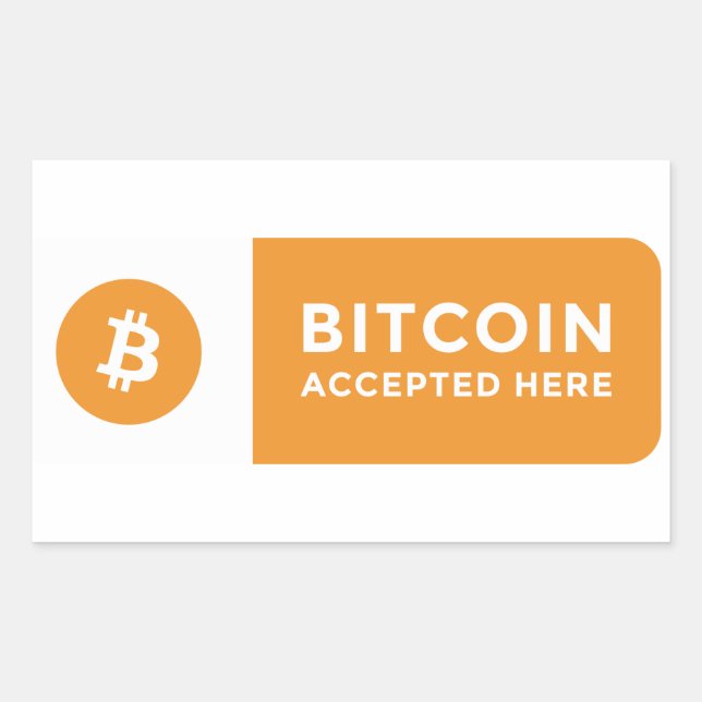 bitcoin accepté ici autocollant (Devant)