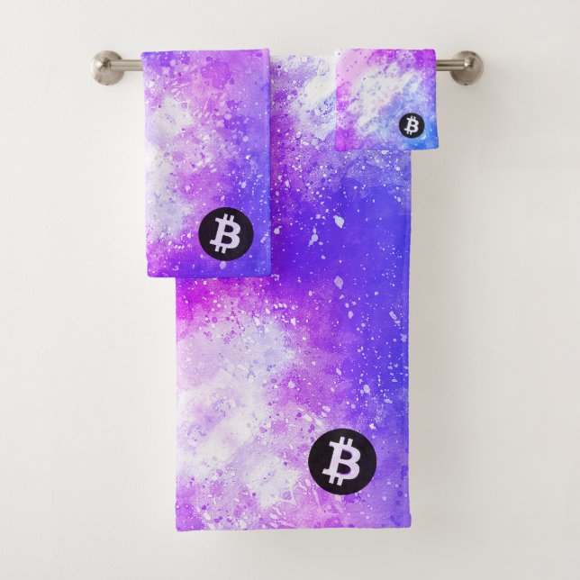 Bitcoin Aquarelle (Style 2 - Miami) (En situation)