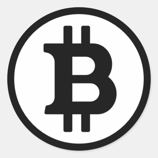 Bitcoin Black Logo Symbole Sticker Pack feuille (Devant)