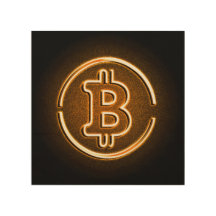 BITCOIN mené comme LOGO décor de bureau crypto art