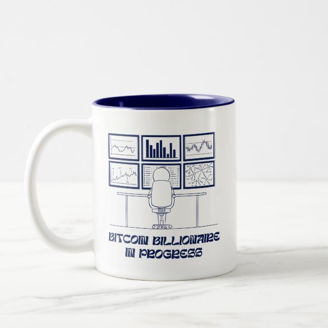 Bitcoin millionnaire En Cours Mug (Gauche)