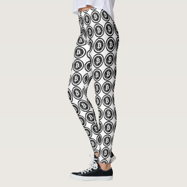 Bitcoin Pertes de Black Coin Logo Leggings (Gauche)