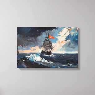 "Bitcoin Sailing" Huile sur toile #1