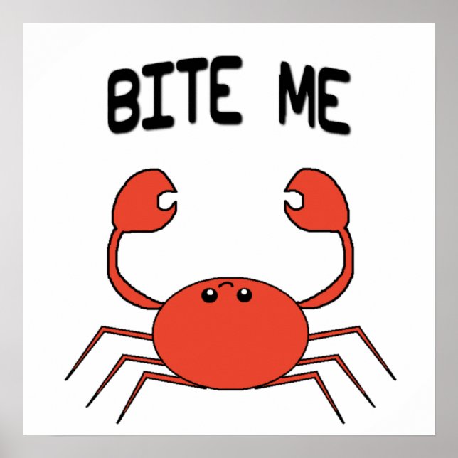 BITE ME CRAB POSTER (Devant)