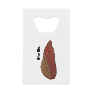 Bite Me Funny Steak Beef Pun Joke