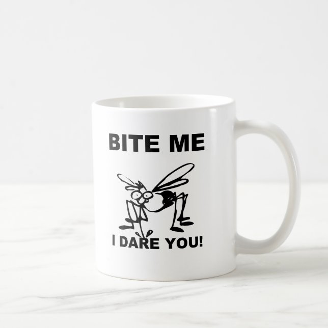 Bite Me Je T'Ose Drôle Mosquito Coffee Mug Cup (Droite)