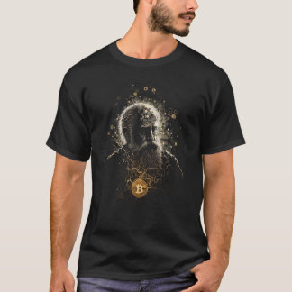 Bitlogo et old wise man design T-shirt noir