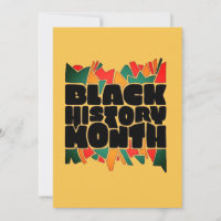 Bits colorés Black History Mois Carte de voeux