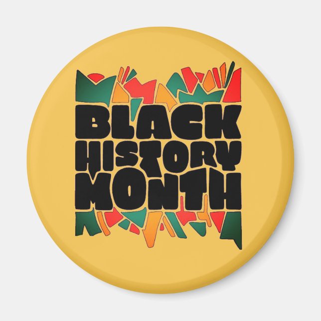 Bits colorés Black History Mois Magnet (Devant)
