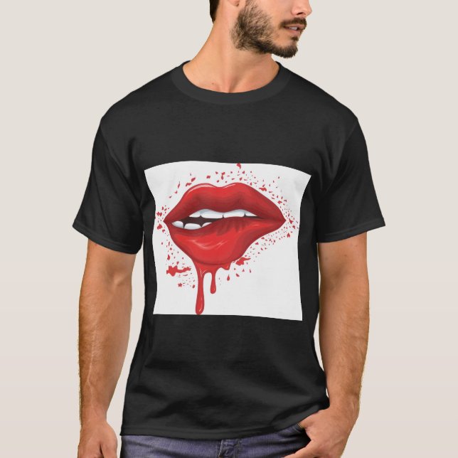 Bitten Lips T-Shirt – Bold, Stylish & Unapologetic (Devant)