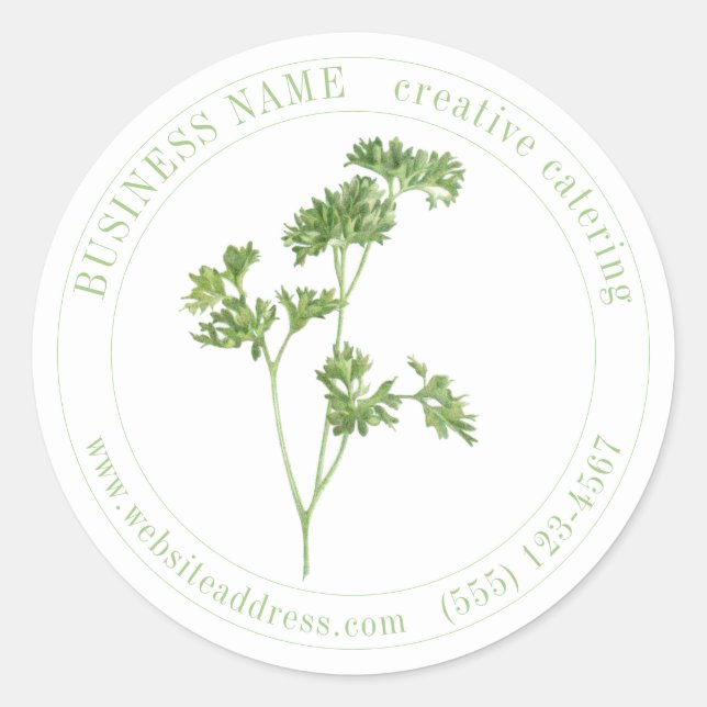 BIZ FRAIS DE PARSLEY ID Grand Stickers ronds (Devant)