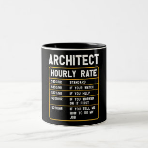 Bizarre Architecte Horaire Note Deux Tons Café Mug