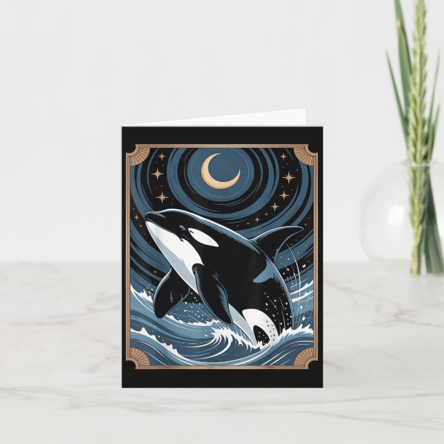 Bizarre D'Orca Sur Une Carte Tarot Nig (Devant)