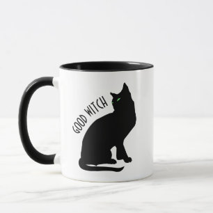 Bizarre Halloween Bonne sorcière Chat Noir Mug