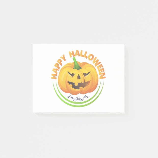 Bizarre Halloween Halloween Citrouille post-it not (Devant)