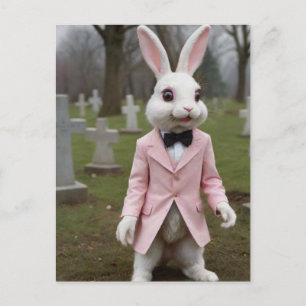Bizarre lapin de Pâques dans le cimetière Carte po