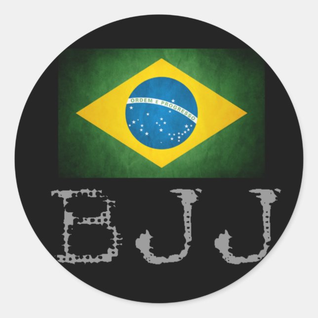 BJJ brésilien Sticker Drapeau Jiu Jitsu (Devant)